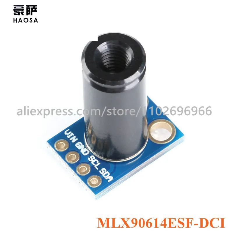 

2PCS GY-906 MLX90614 MLX90614ESF-DCI Sensor Module DCI High Precision Infrared Temperature Measurement Sensor IIC PWM 3.3-5V