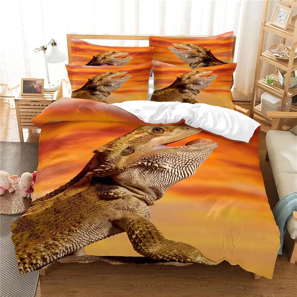 

3d Lizard Bedding Set Queen Bedding Duvet Cover Set Bedding Set Bed Cover Cotton Queen Bedroom Bed Cover Set Bed Set Bedding