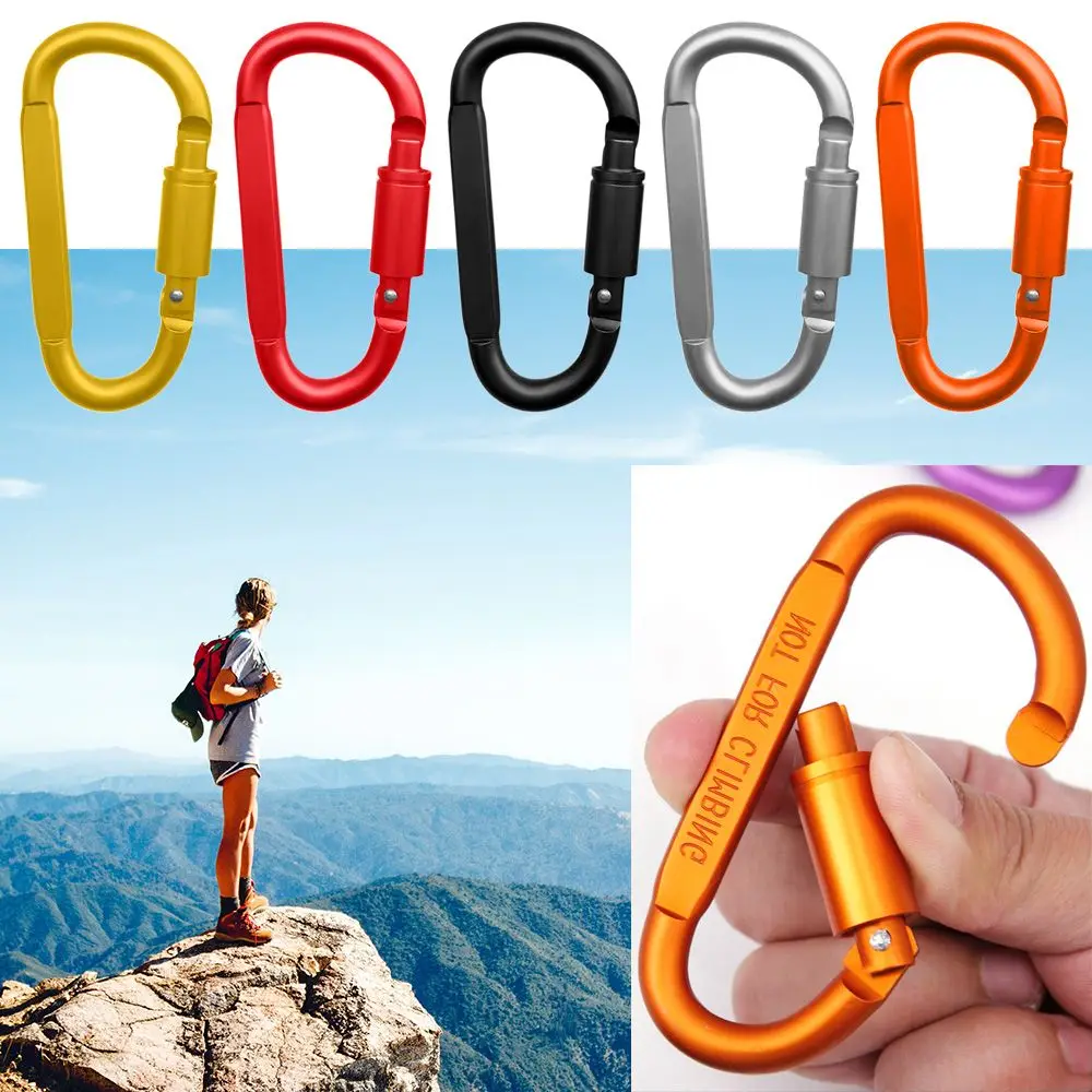 

Алюминиевое оборудование, Пряжка для спорта на открытом воздухе, брелок, карабин из сплава, фотоальбом для кемпинга, черная кнопка для скало...