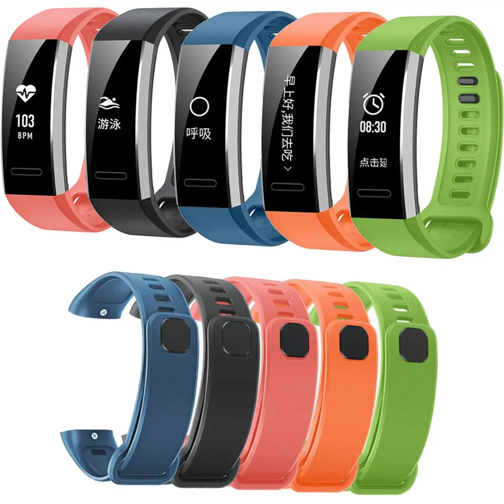 

For Huawei Band 2 Silicone Watchband Replacement Wristband Strap For Huawei Band 2/Band 2pro Smart Watch Adjustable Accessories