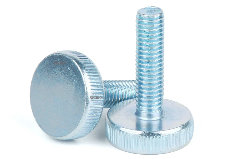 

100PCS/LOT GB835 M3x5/6/8/10/12/16/20mm Knurling Flat Head Knurled Screw Thumb Screw Hand Tighten Computer Screws