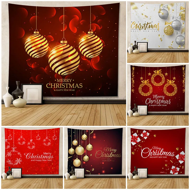 

Decorative Ball Elk Snowflake Christmas Wall Tapestry Dorm Home Dorm Room Decor Hanging Decor Cloth
