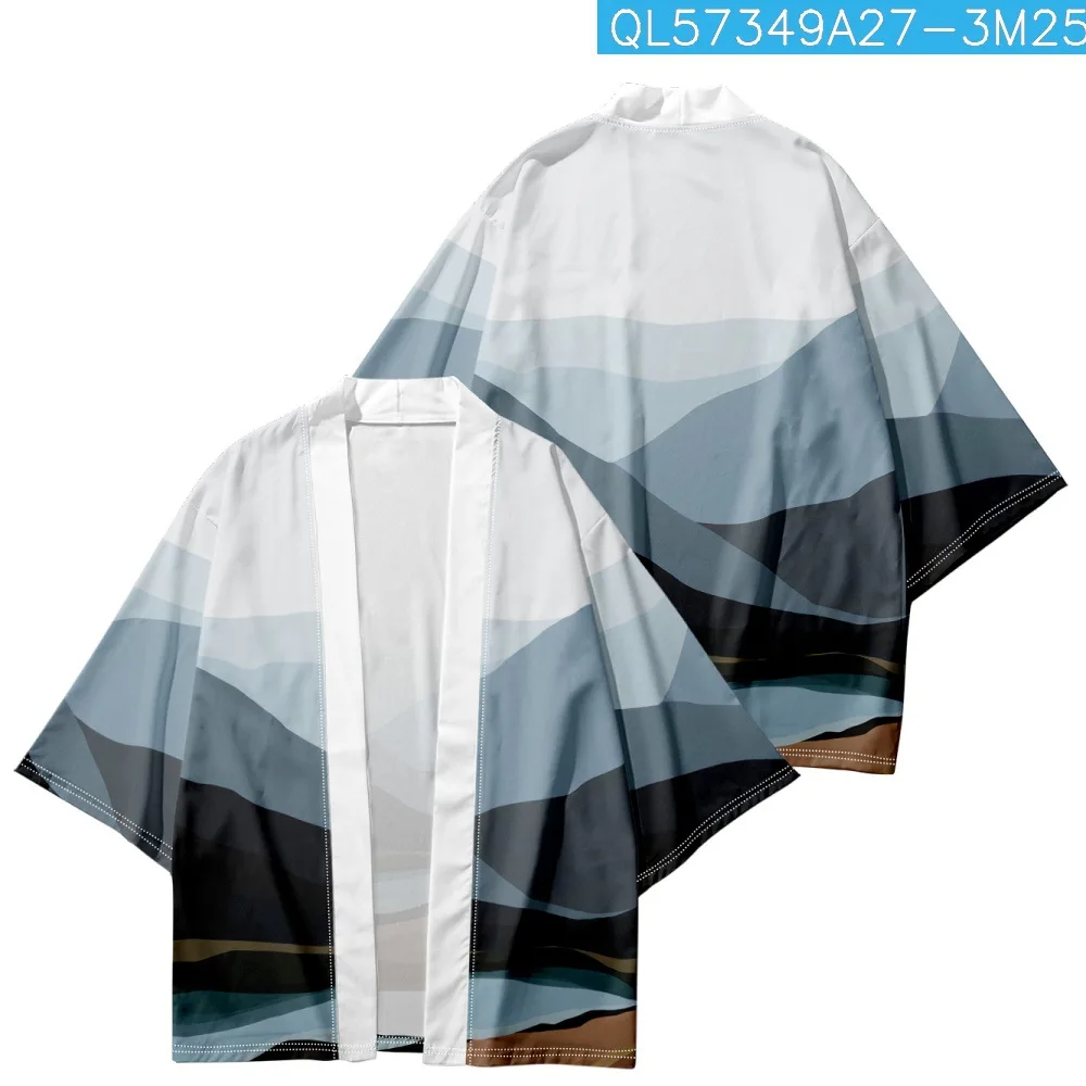 

Традиционная японская женская мужская пляжная хаори уличная одежда кардиган юката азиатская рубашка кимоно для косплея