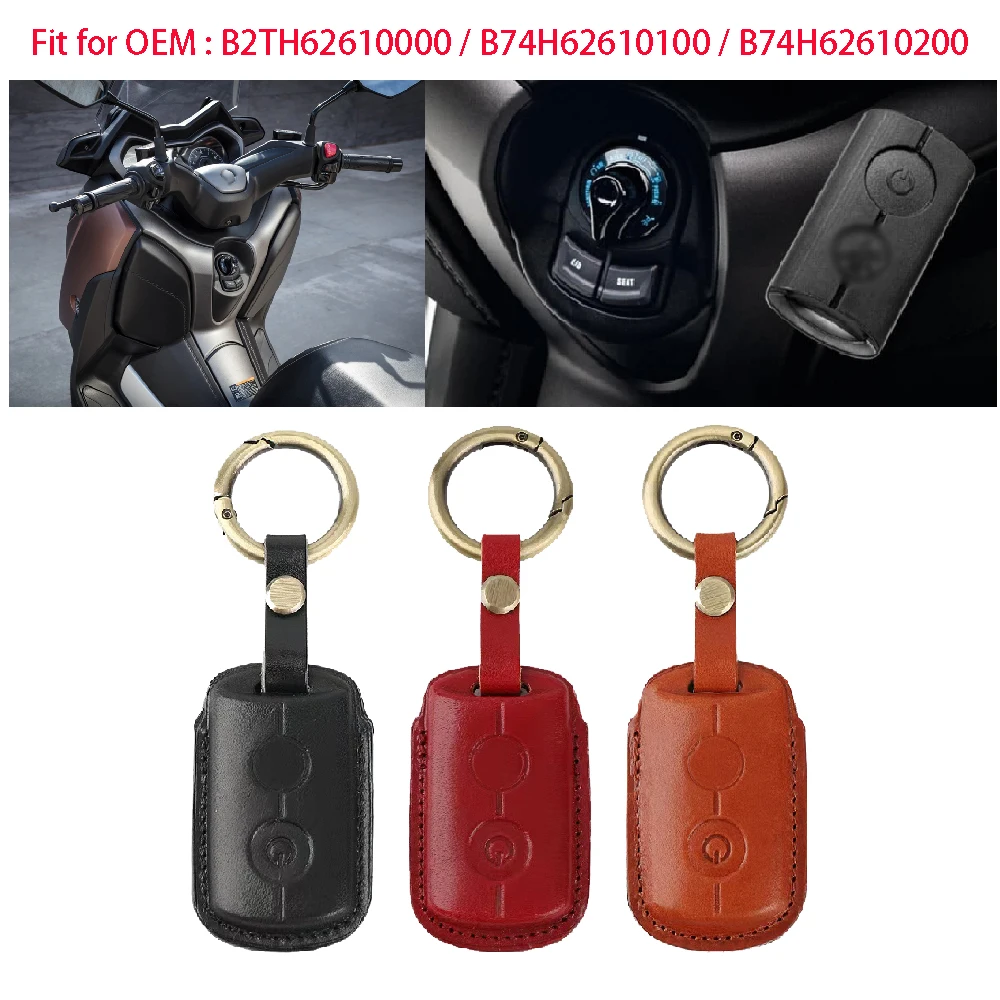 

Motorcycle Key Leather Cover Case Keychains Key Ring For Yamaha XMAX 400 300 250 125 X-MAX XMAX300 XMAX400 2017 - 2020 2021 2022
