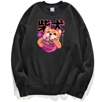 shiba inu kawaii cute hoodie sweatshirts men funny sweatshirt jumper hoody hoodies streetwear pullovers crewneck tops jumper