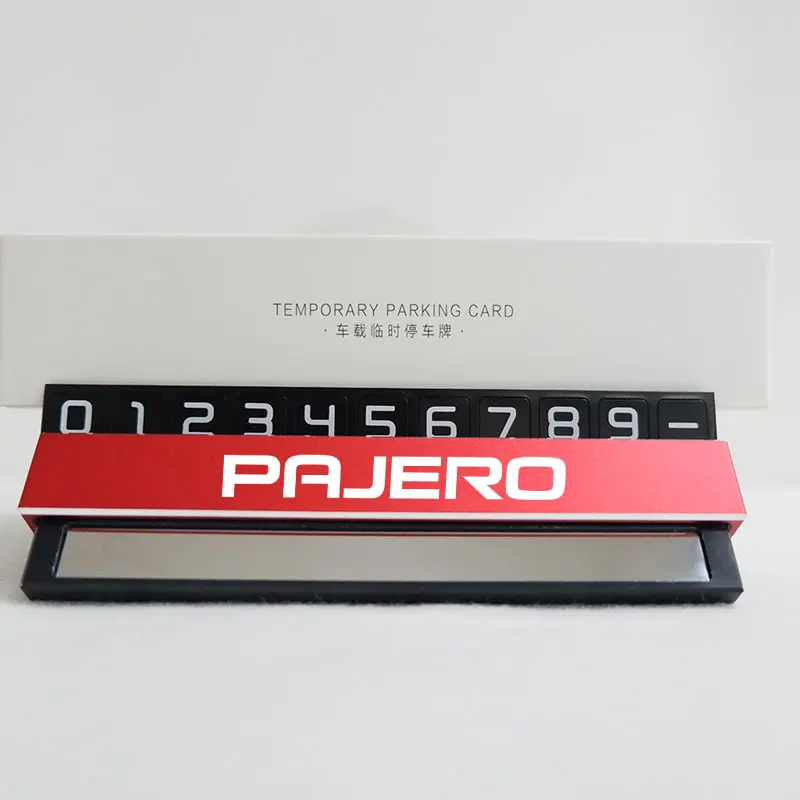 

Alloy Hidden Parking Card For Mitsubishi Pajero Car Phone Number Card For Mitsubishi Pajero Outlander ASX Lancer Eclipse Colt
