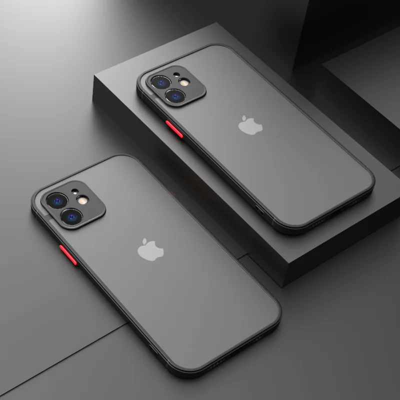 

Роскошный Силиконовый противоударный матовый чехол для телефона IPhone 12 11 прозрачный тонкий Чехол