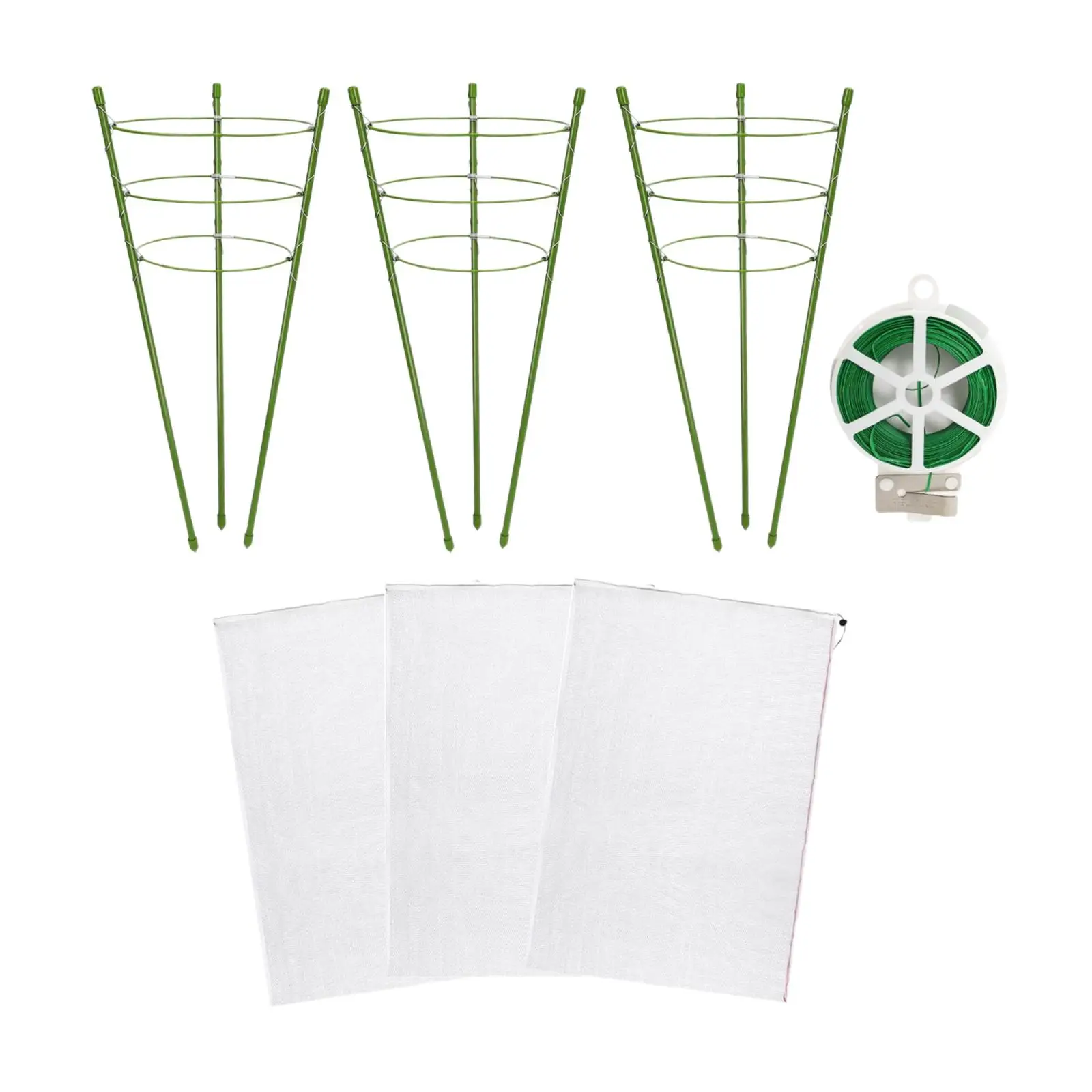 Томатные клетки для сада многоразовые с сеткой поддержки растений горшки арбуза