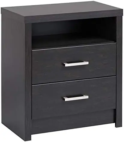 

Tall 2-Drawer Nightstand, White