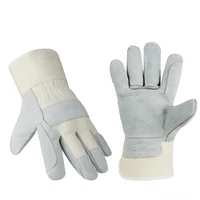 leather sports safety protective gloves anti puncture anti splash driving grinding welding work gloves wholesale 26cm
