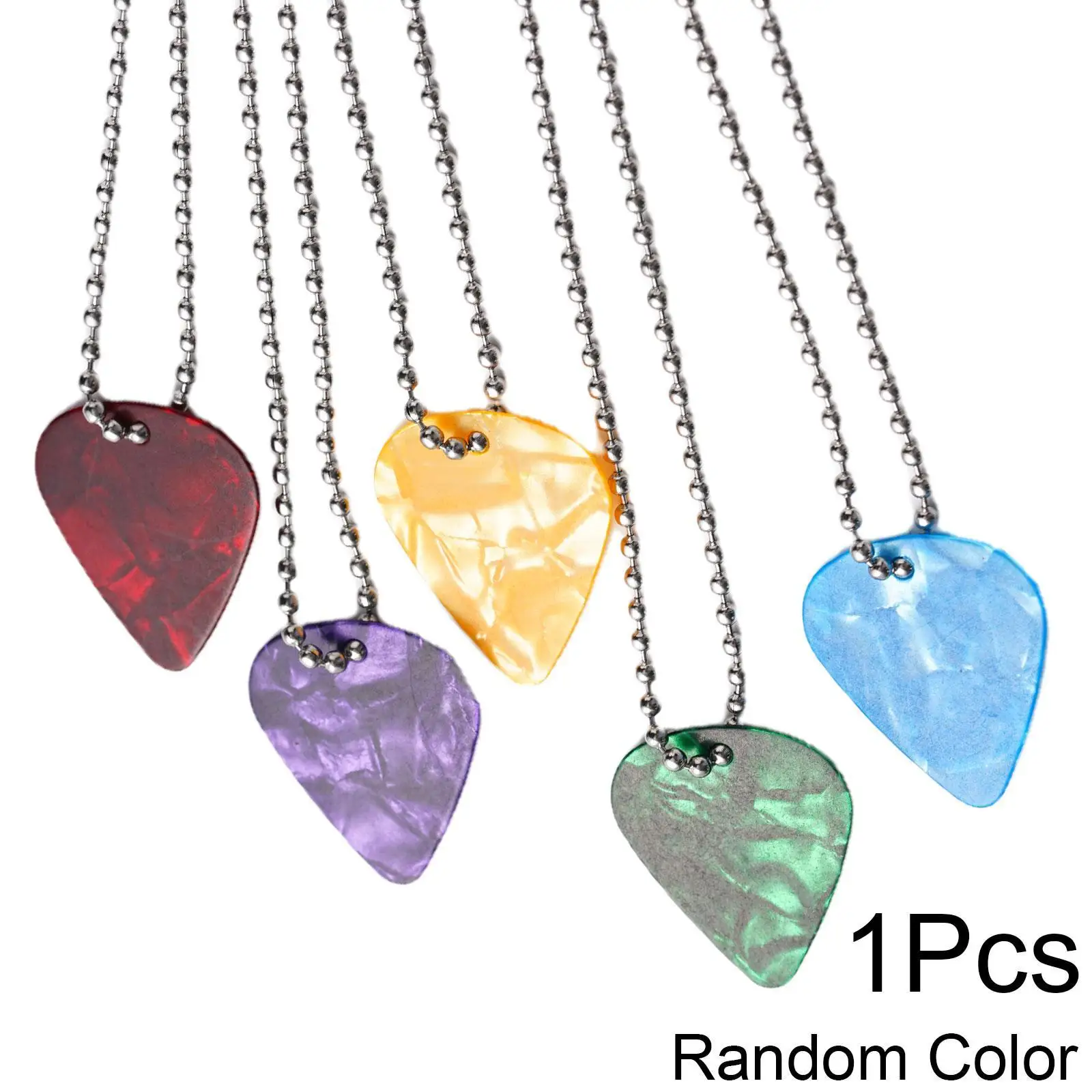 

1Pcs Guitar Pick Pendants Necklace Random Color Necklace Choker Jewelry For Women Men Gifts Electric Guitar Accessories
