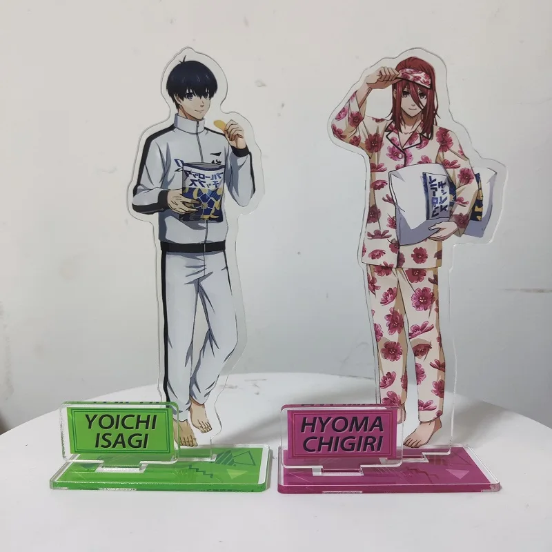 

15CM BLUE LOCK Anime Figures Isagi Yoichi Cosplay Nightdress Style Acrylic Stands Model Desk Decor Standing Sign Toys Fans Gift