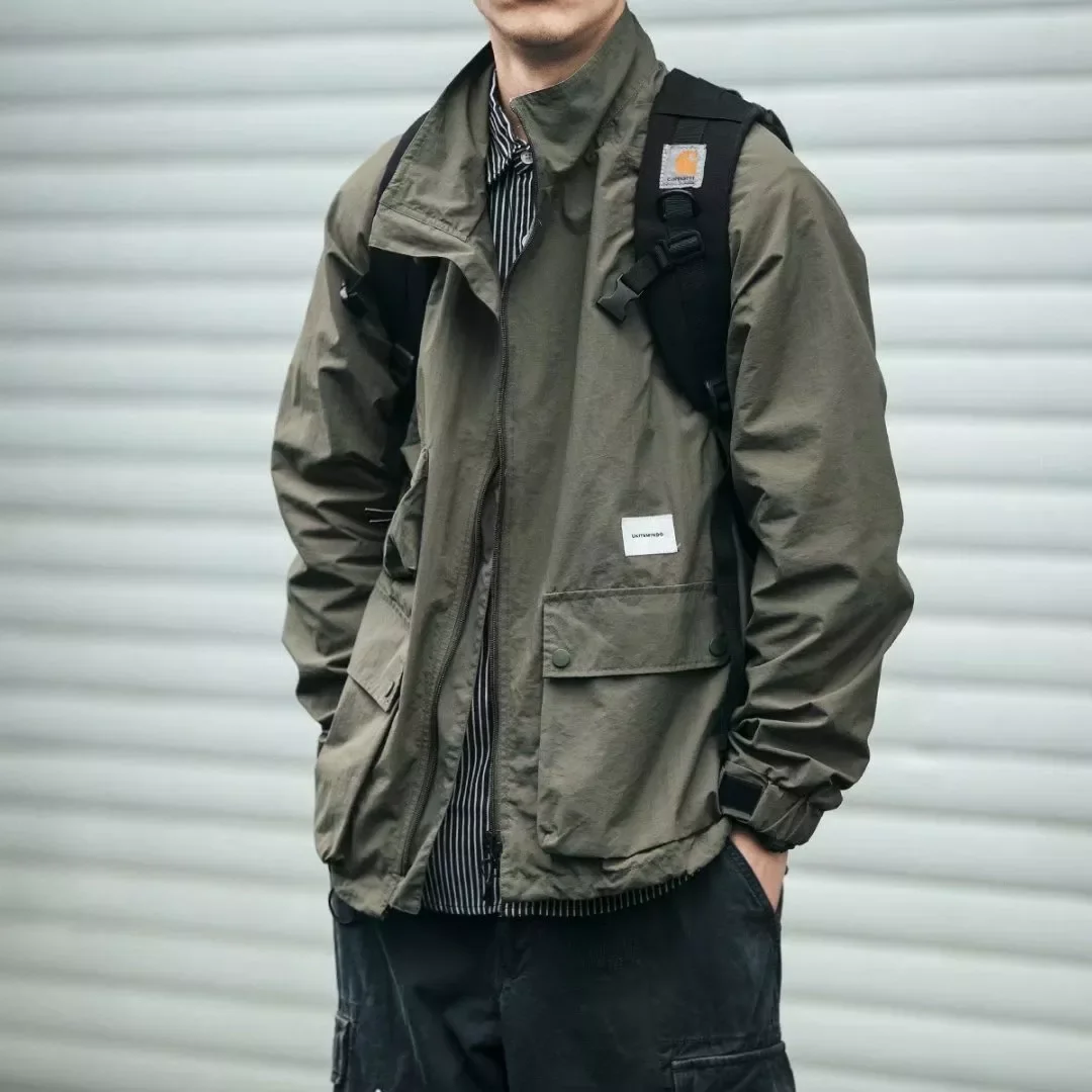 

NEW IN Mens Jackets And Coats Streetwear Bomber Jacket Multi Pockets Men Windbreaker Fashions Hooded Clothes Male Jacket For Men