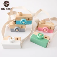 lets make 1pc wooden baby toys fashion camera wood pendants montessori toys for kids wooden diy present nursing gift baby block