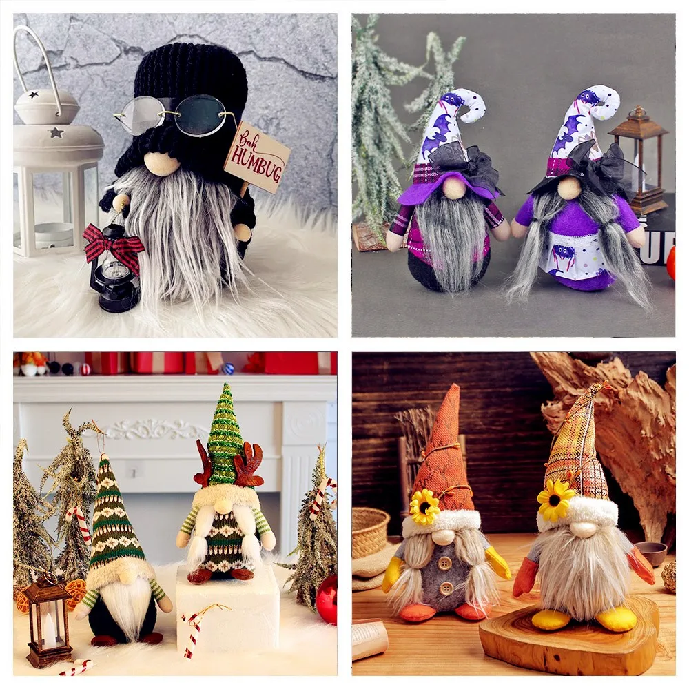 Милая Рождественская Кукла без лица карликовый снеговик рождественские