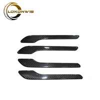 car real carbon fiber door handle cover sticker for tesla model 3 y car protector decoration decals styling stickers accessories