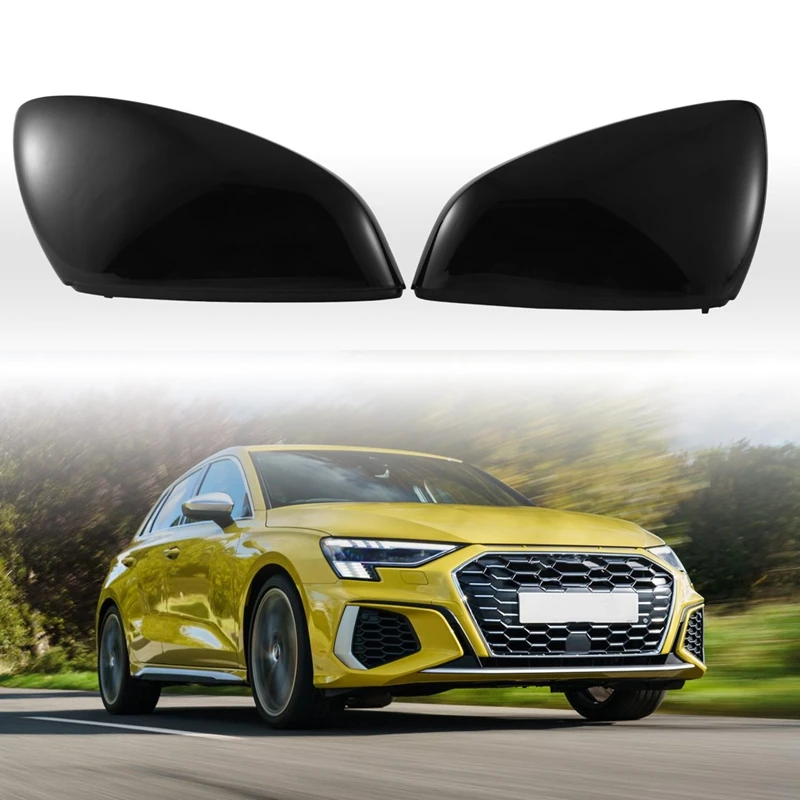 

For A3 8V 2021 Replacement Mirror Covers Car Side Door Rear View Mirror Cover Cap Shell