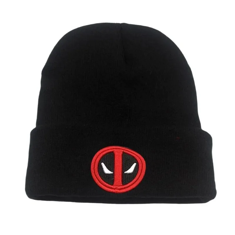 Вязаная шапка Росомаха Deadpool с вышивкой из аниме мрамор теплые эластичные шапки