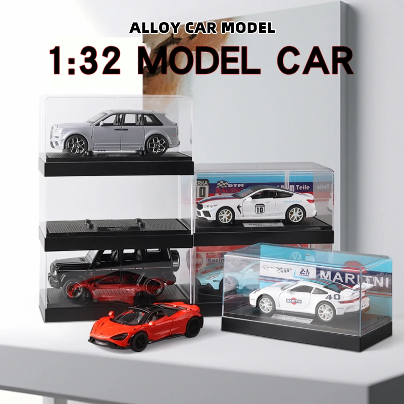 

1/32 Display Box Maserati GTR McLaren Alloy Model Car Diecast Metal Collection Miniature Vehicle Sound & Light Toy Car For Kids