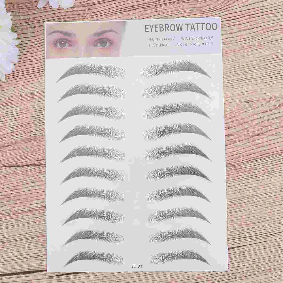 

Artificial Water Transfer Stickers Natural Makeup for Men ( Type 3, Black ) 2pcs