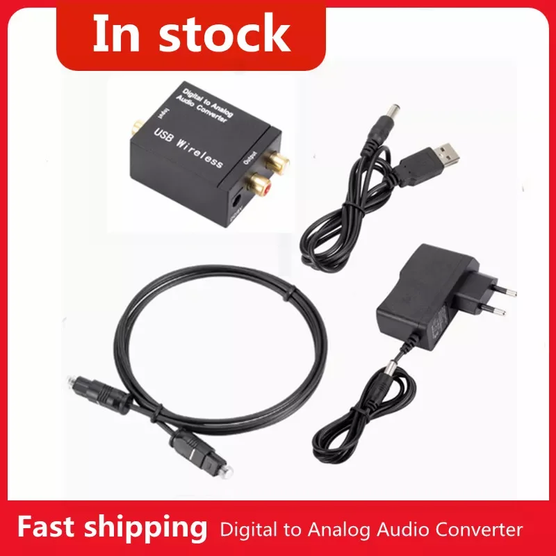 

Digital to Analog Audio Converter Bluetooth 5.0 Optical Fiber Toslink Coaxial Signal to RCA R/L Audio Decoder DAC Amplifier