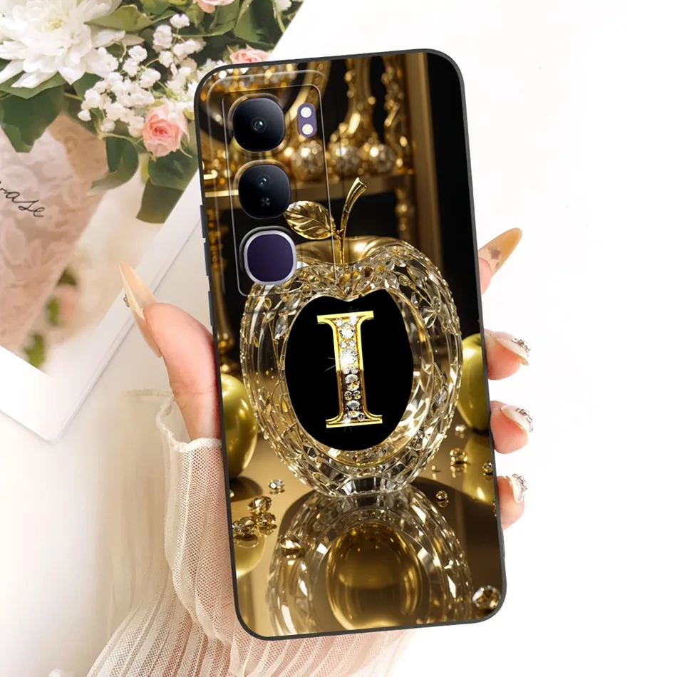 Фото Чехол для телефона Vivo V40 Lite (IDN) с надписью Crystal Crown, мягкий силиконовый чехол-желе для Vivo V40lite 4G 5G (IDN) V2417 №3