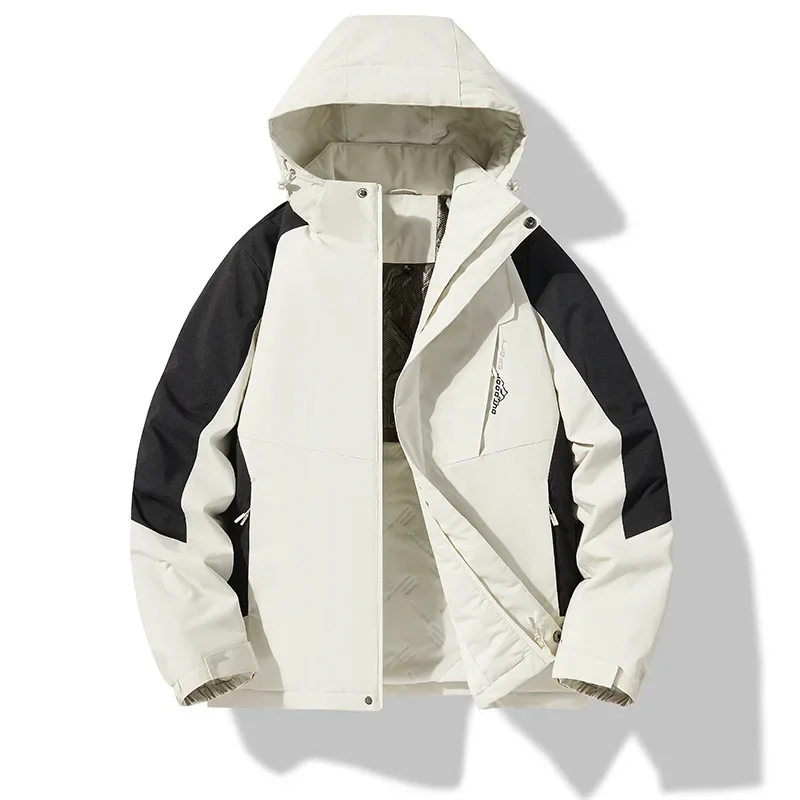 Новинка 2024 мужское утепленное теплое пальто на хлопковой подкладке с вышивкой