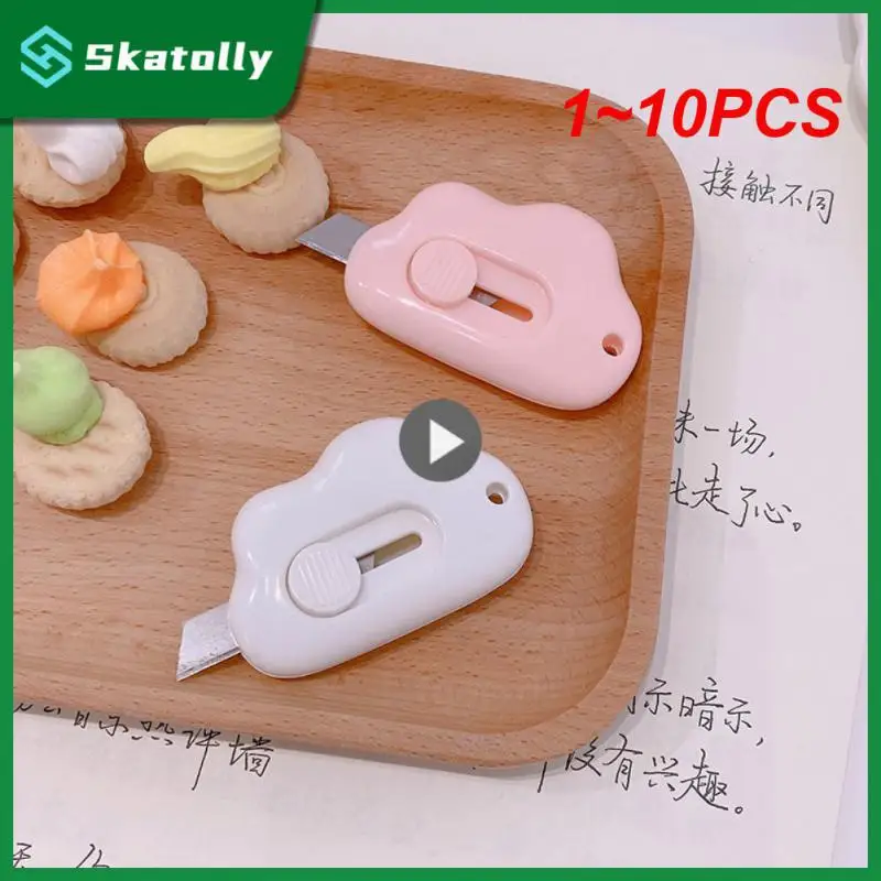 

1~10PCS Cute Rabbit Cloud Color Mini Portable Utility Knife Paper Cutter Cutting Paper Razor Blade Office Stationery Cutting