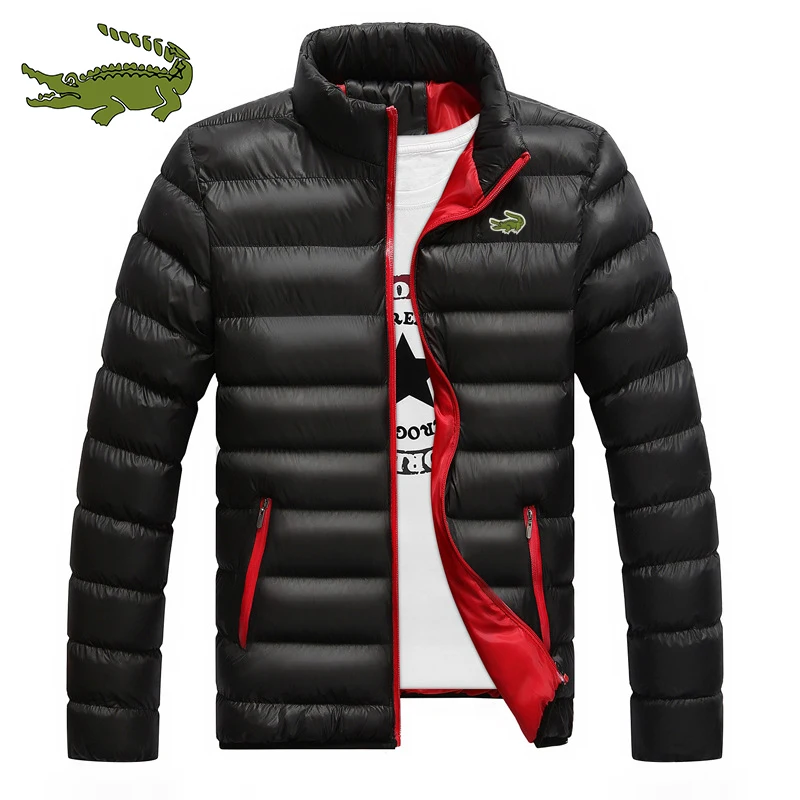 Embroidered 2023 Men's Warm Windproof Cotton Jacket Fashion Casual Hooded Thickened Printed Cotton Jacket