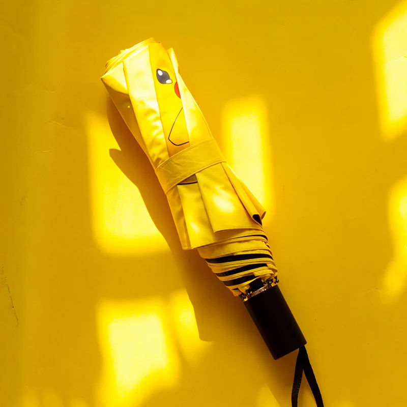 Зонт Покемон Пикачу мультяшный аниме зонт от солнца защита УФ складной двойного