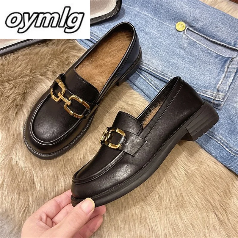 

2023 Spring/Summer New Round Toe Single Shoe Women's Small Leather Shoes Women's Casual Shoes