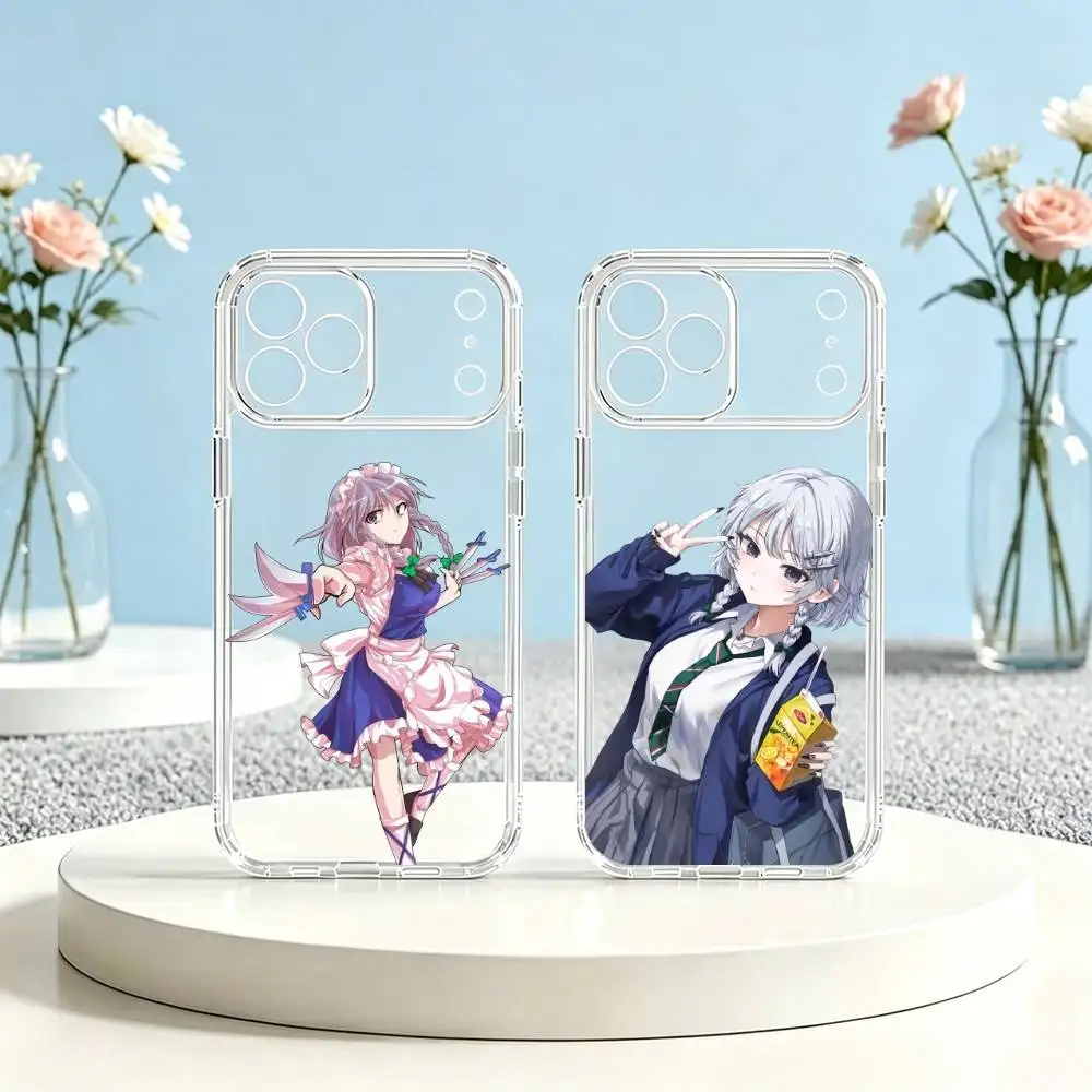 Фото Чехол для телефона Izayoi Sakuya-A TOUHOU Project для iPhone 17 16 15 14 13 12 11 Mini Pro Max Plus, прозрачный, в подарок №1