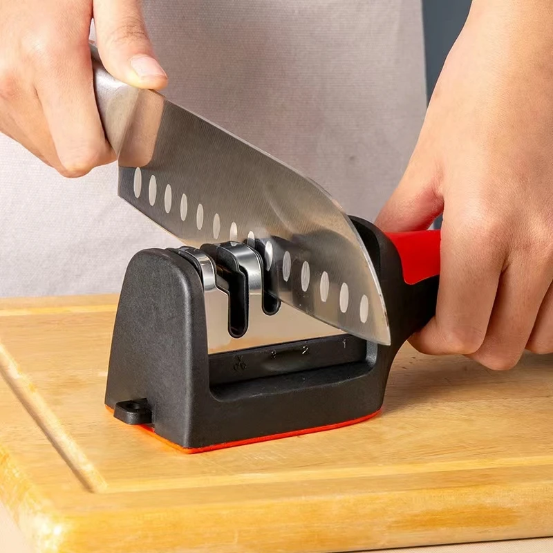 

Kitchen Knife Sharpener Multi-function 4-stages Tungsten steel Ceramic Knife Sharpening Professional Kitchen Tool