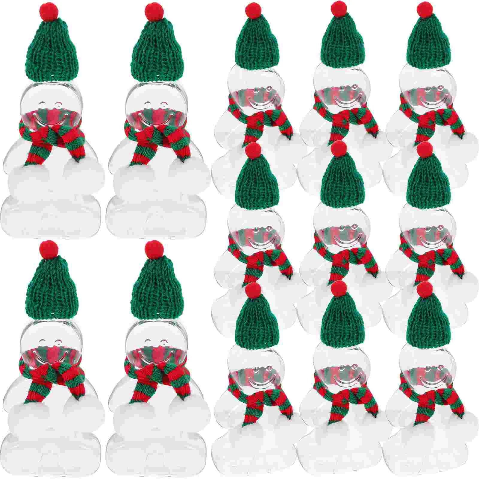 

Christmas Gingerbread Man Bottles Empty Juice Drink Bottle Beverage Bottles With Scarves Hats Party Favors