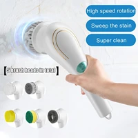 5 in 1 electric spin scrubber electric cleaning brush cleaning usb wash tool brush brush kitchen bathtub bathroom handheld v8s4