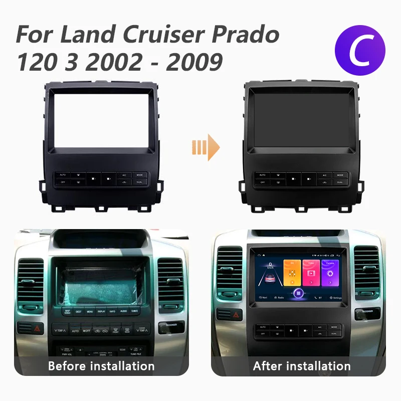 Заводской 16 г DVD Car Palyer Android автомобильный радиоприемник для Land Cruiser Prado 120 3 2002-2009