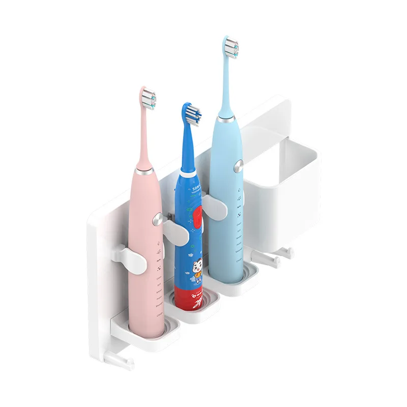 

Bathroom Storage Electric Toothbrush Holder Traceless Wall-Mount Keep Dry Toothbrush Stand Rack Bath Accessories