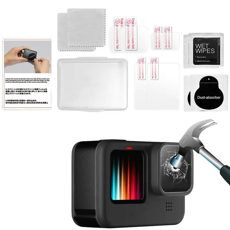 

Защитное закаленное стекло HD для GoPro Hero 11, черные линзы, ультратонкое защитное стекло, пленка, аксессуары