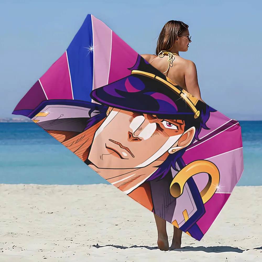 Пляжное полотенце в стиле аниме J-JoJo's B-странные A-Adventure мягкие быстросохнущие