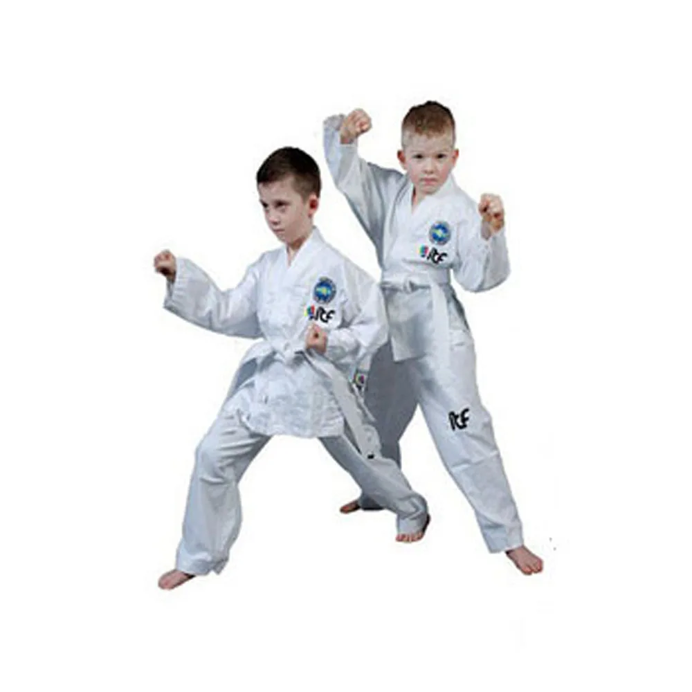 2023 Hot Sale ITF approved Taekwondo Student Uniform Doboks With Design Embroidery Kimono Pattern Cotton Uniform For Adult kids