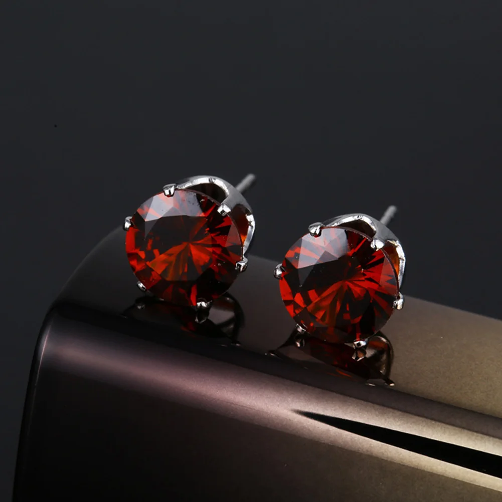 

Vintage Cubic Zirconia Round Stud Earrings Set For Women Silver Color Crystal Rhinestone Bow Earrings Brinco Jewelry