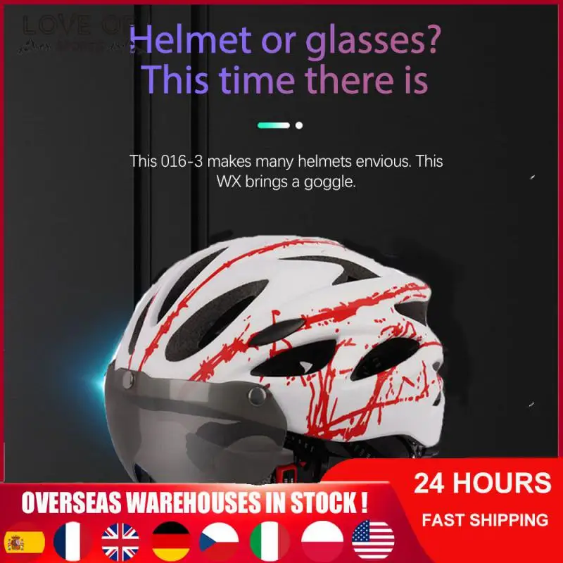 

Ultralight Cycling Safety Helmet Outdoor Motorcycle Bicycle Taillight Helmet Removable Lens Visor Mountain Road Bike Helmet