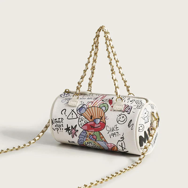 Hot Sale Luxury Designer Handbag Cartoon Bear Wallets for Women Mini Kawaii Chain Purse Crossbody Fashion Bucket Bag for Ladies