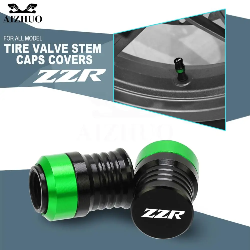 

For Kawasaki ZZR250 ZZR600 ZZR1200 ZZR1400 Motorcycle Wheel Tire Valve Stem Caps Airtight Covers ZZR 250 600 1200 1400 ALLYEARS