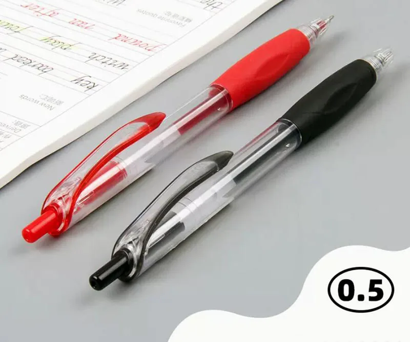 

1 шт. офисная гелевая чернильная ручка, черный цвет, выдвижная большая емкость, гладкие гелевые ручки для письма 0,5 мм для студентов, канцеляр...