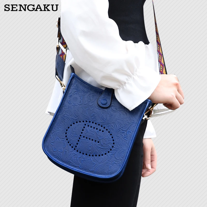 

Brand Design Ladies Shoulder Bag Handmade Genuine Leather Crossbody Sling Bag For Women Portable Storage Female Messenger Bag