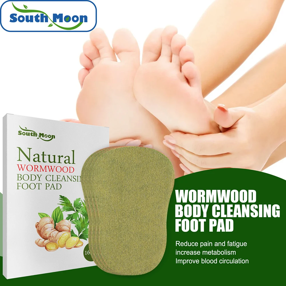 

16pcs Detoxification Wormwood Foot Patch Pain Relieving Plaster Relieve Stress Help Sleeping Weight Loss Body Slimming Pad Detox