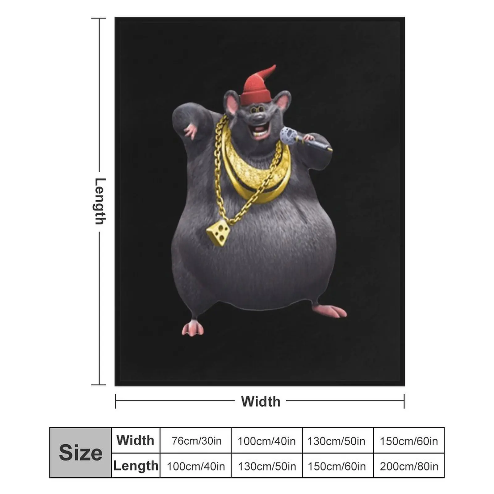 Одеяло Biggie Cheese Rat Мягкие большие дорожные одеяла