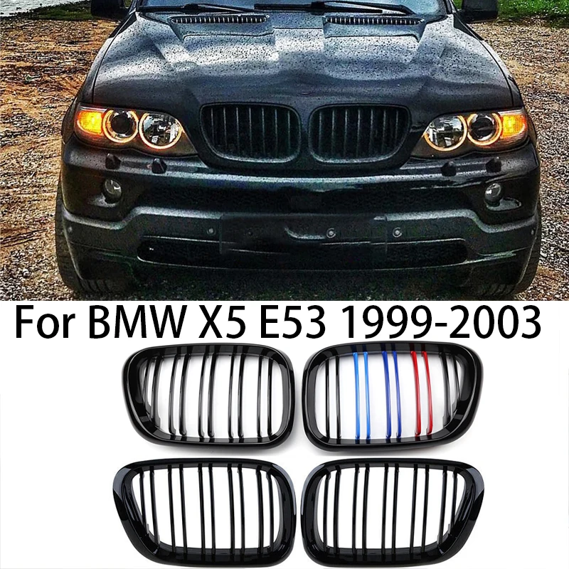 

5 видов для BMW X5 E53 1999 2000 2001 2002 2003 передний бампер автомобиля, передний радиатор, решетка радиатора, боль, автомобильные аксессуары, Стайлинг автомобиля