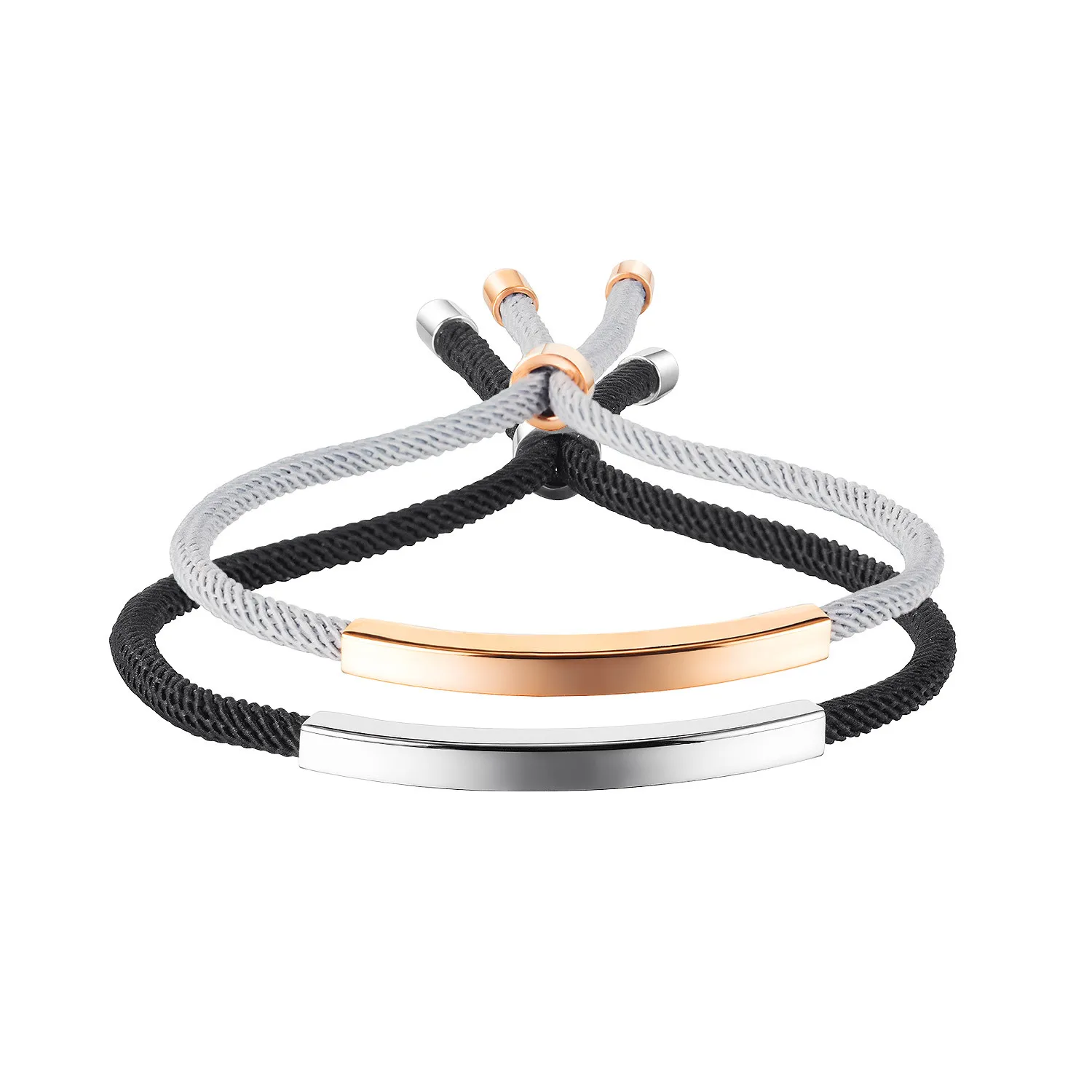

Simple Design Simple Personality Braided Titanium Steel Lovers Bracelet
